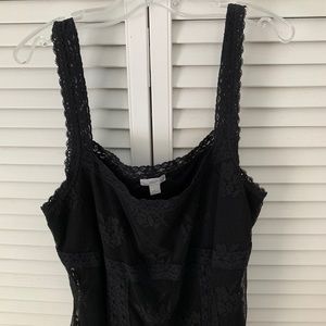 Black lace tank top